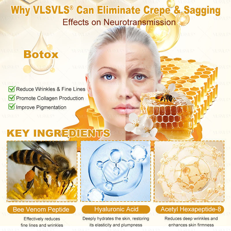 Made and Shipped from USA ✨ VLSVLS® Bee Venom Skin Restoration Cream 🌸 Anti-aging,Hydrating, Skin Repair, Even Tone, Acne and Dark Spot Treatment, Wart and Mole Removal, Psoriasis Relief CS 🔥 LAST DAY 80% OFF 💎